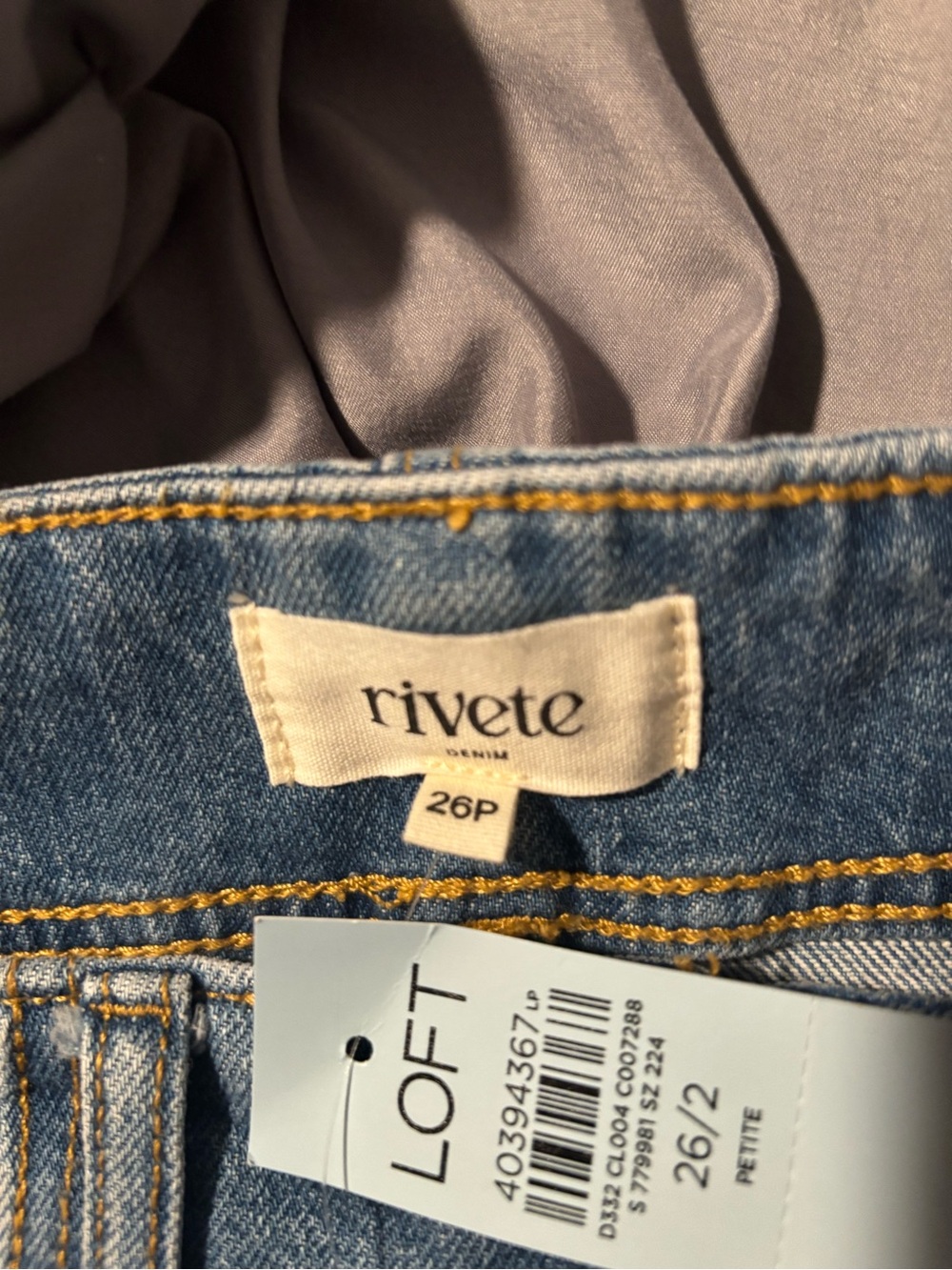 LOFT Rivete Petite High-Rise Blue Denim Jeans NEW! NEVER WORN!